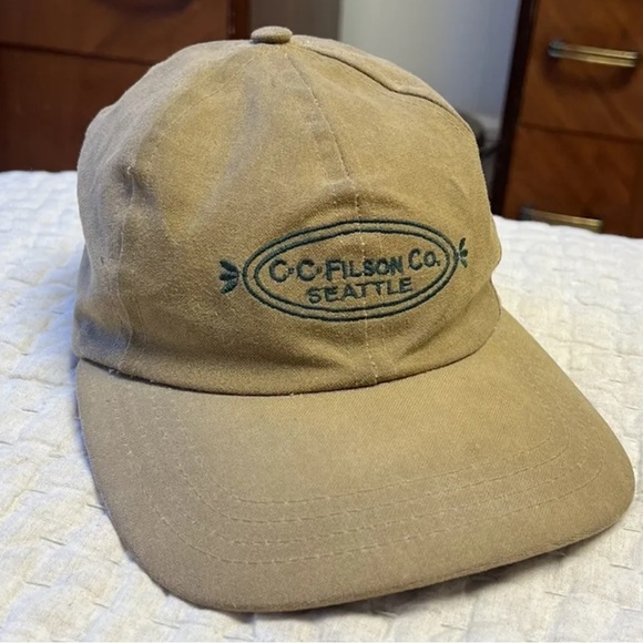 Filson Other - C.C. Filson Co. Seattle Waxed Tin Cloth Strap Back Cap Men’s S/M Vintage USA